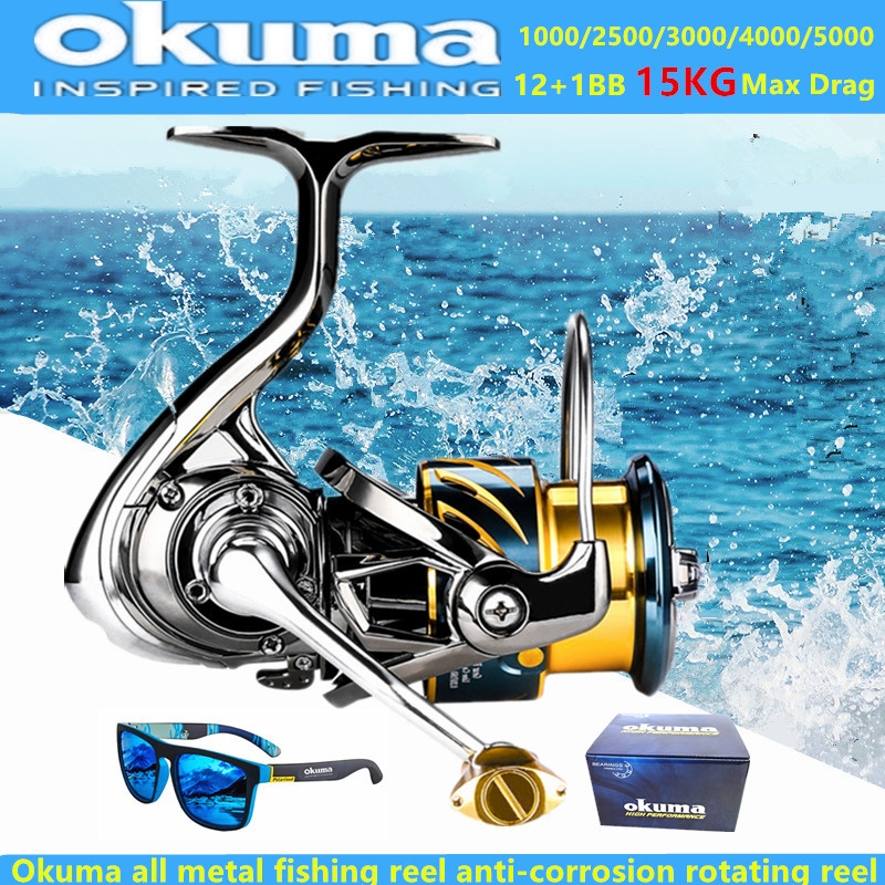 Shimano Reel Stradic - 오쿠마 올 메탈 낚시릴 12+1BB15KG 최대