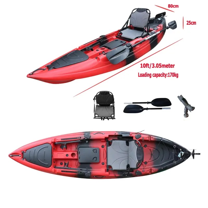 10피트 싱글 시트 낚시용 패들 카약 (전동 모터 장착 - Fishing Boat Paddle 리뷰 및 가격